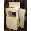 Image 1 : WHITE WOOD ESTATE CABINET, 29"X15"X48.5".