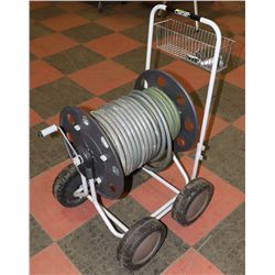 MOBILE 4 WHEEL HEAVY DUTY GARDEN HOSE REEL CART