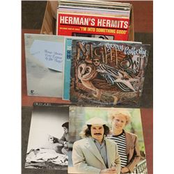 BOX OF LPS INCL BILLY JOEL, SIMON AND GARFUNKEL