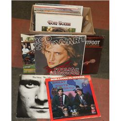 BOX OF LPS INCL BOB & DOUG MCKENZIE GREAT WHITE