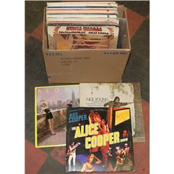 BOX OF LPS INCL ALICE COOPER, NEIL YOUNG, BLONDIE,