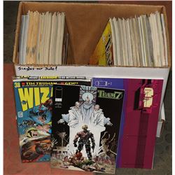 BOX OF ASST VINTAGE COMIC BOOKS.