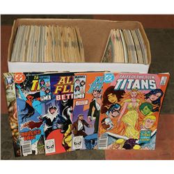 BOX OF ASST VINTAGE COMIC BOOKS.