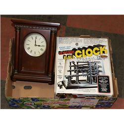WOOD CABINET CLOCK WITH PENDULUMN & BOXED ELECTRIC
