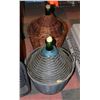 Image 1 : 2 LARGE WINE JUGS IN BASKETS