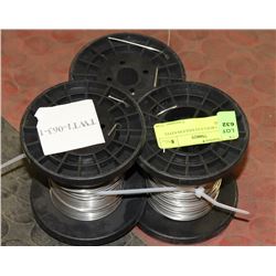 LOT OF 3 ROLLS STAINLESS STEEL TIE WIRE