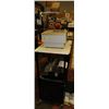 Image 1 : METAL ROLLING CART WITH TYPEWRITER & PROJECTOR