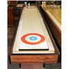 Image 1 : 11FT LONG SHUFFLE BOARD WITH ACCESSORIES.