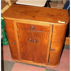 WOOD CABINET, 30"X16"X31".