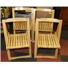 Image 1 : SET OF 4 FOLDING WOOD CHAIRS. FURNITURE