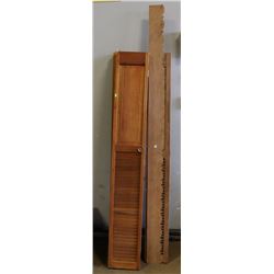 LOT OF 5 VINTAGE WOOD CLOSET DOORS SOLD WITH