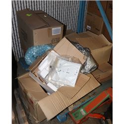 PALLET OF LED LIGHT AND LIGHT PANS.