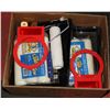 Image 1 : LARGE BOX FULL OF PAINTING SUPPLIES