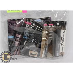 8 MAYBELLINE MAKE UP. 4 MASCARA, 2 EYE LINERS