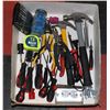 Image 1 : BOX OF HOUSEHOLD TOOLS INCL. HAMMERS,