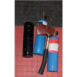 2 PROPANE TORCHES & 1 HATCHET