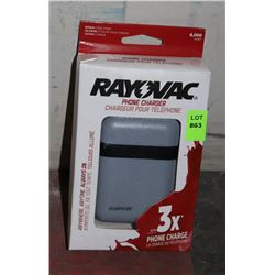 RAYOVAC PHONE CHARGER