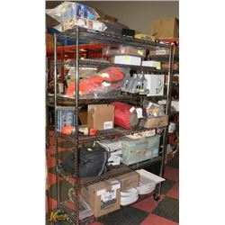 RACK OF UNCLAIMED MERCHANDISE -RACK NOT INCL