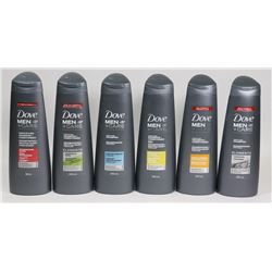 BAG OF ASSORTED DOVE MEN+ CARE SHAMPOO AND