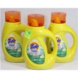 LOT OF 3 TIDE SIMPLY CLEAN & FRESH 1.18L LAUNDRY
