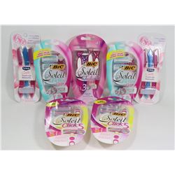 BAG OF ASSORTED BIC RAZORS & SCHICK TOUCHUP RAZORS
