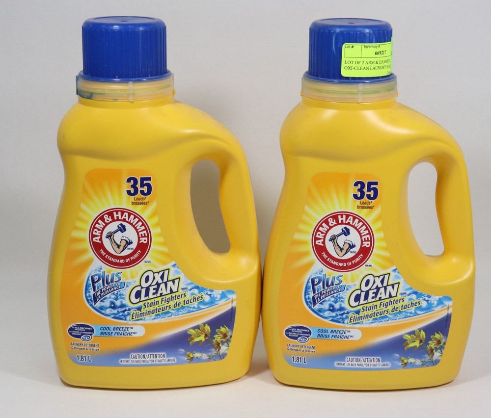 LOT OF 2 ARM & HAMMER OXICLEAN LAUNDRY SOAP