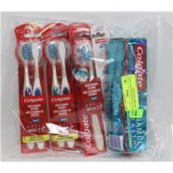 LOT OF COLGATE 360 OPTIC WHITE TOOTHBRUSHES WITH