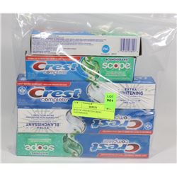 BAG OF ASSORTED CREST TOOTHPASTE ON CHOICE