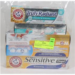 BAG OF ASSORTED ARM & HAMMER TOOTHPASTE ON CHOICE