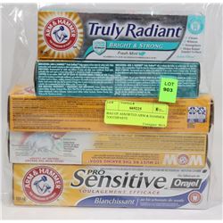 BAG OF ASSORTED ARM & HAMMER TOOTHPASTE ON CHOICE