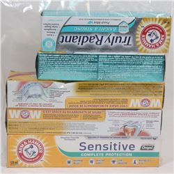 BAG OF ASSORTED ARM & HAMMER TOOTHPASTE ON CHOICE