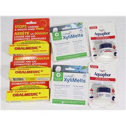 BAG OF ASSORTED MOUTH SORE PRODUCTS