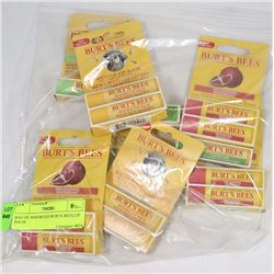 BAG OF ASSORTED BURTS BEES LIP BALM