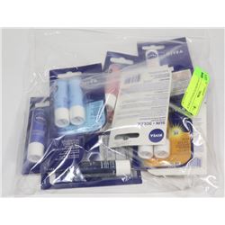 BAG OF ASSORTED NIVEA LIP BALM ON CHOICE