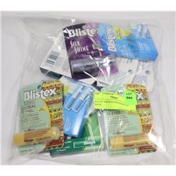 BAG OF ASSORTED BLISTEX LIP BALM.