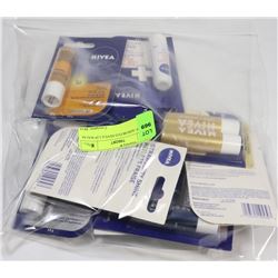 BAG OF ASSORTED NIVEA LIP BALM