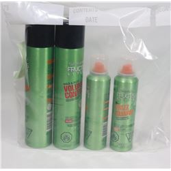 BAG OF GARNIER FRUCTIS DRY CONDITIONER & HAIRSPRAY