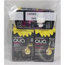 BAG OF ASSORTED OLIA HAIR DYE