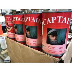 BOX OF 24 CANS CAPTAIN MACKEREL CANNED FISH WITH