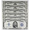 Image 1 : SIX 1934-A $5.00 SILVER CERTIFICATES