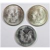 Image 2 : THREE 1994 AMERICAN SILVER EAGLES