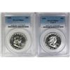 Image 1 : TWO FRANKLIN HALF DOLLARS: