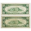 Image 2 : TWO 1928 $10.00 FEDERAL RESERVE NOTES