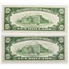 Image 2 : TWO 1934-A $10.00 FEDERAL RESERVE NOTE