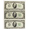 Image 1 : THREE 1934-A $10.00 FEDERAL RESERVE NOTES