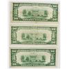 Image 2 : THREE 1928 $20.00 FEDERAL RESERVE NOTES