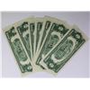 Image 2 : 11 PCS 1953 C $2.00 NOTES