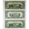 Image 2 : 3 PCS. 1934-C $20.00 FEDERAL RESERVE NOTES CHICAGO