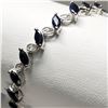Image 2 : SILVER NATURAL SAPPHIRE(6.8CT) (8.95GM) BRACELET