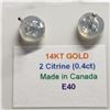 Image 2 : 14K  CITRINE(0.4CT) EARRINGS